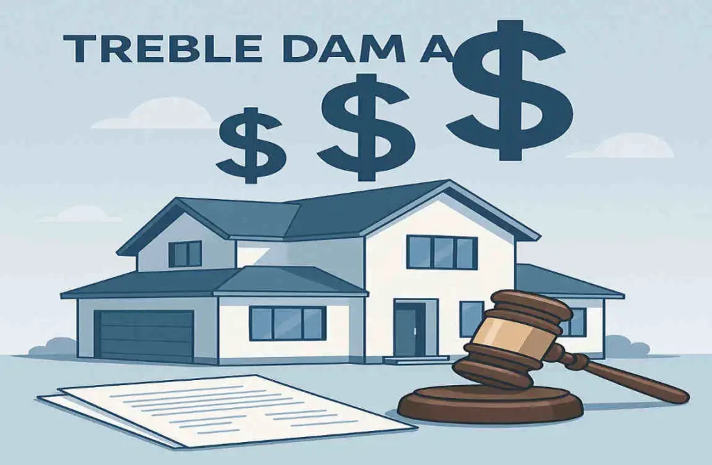 what are treble damages in house real estate