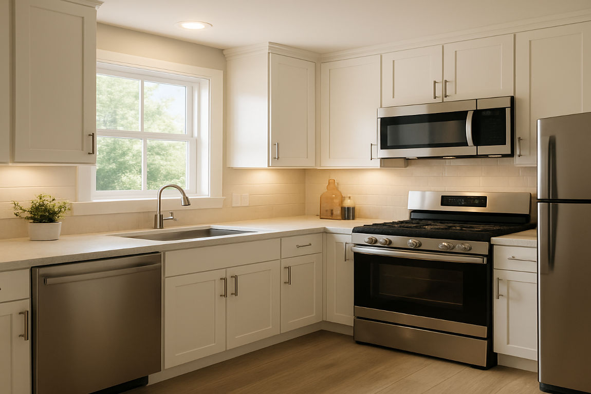 Small house kitchen sink placement