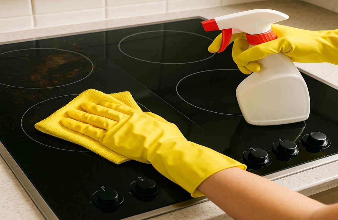 how to house clean stainless steel hob