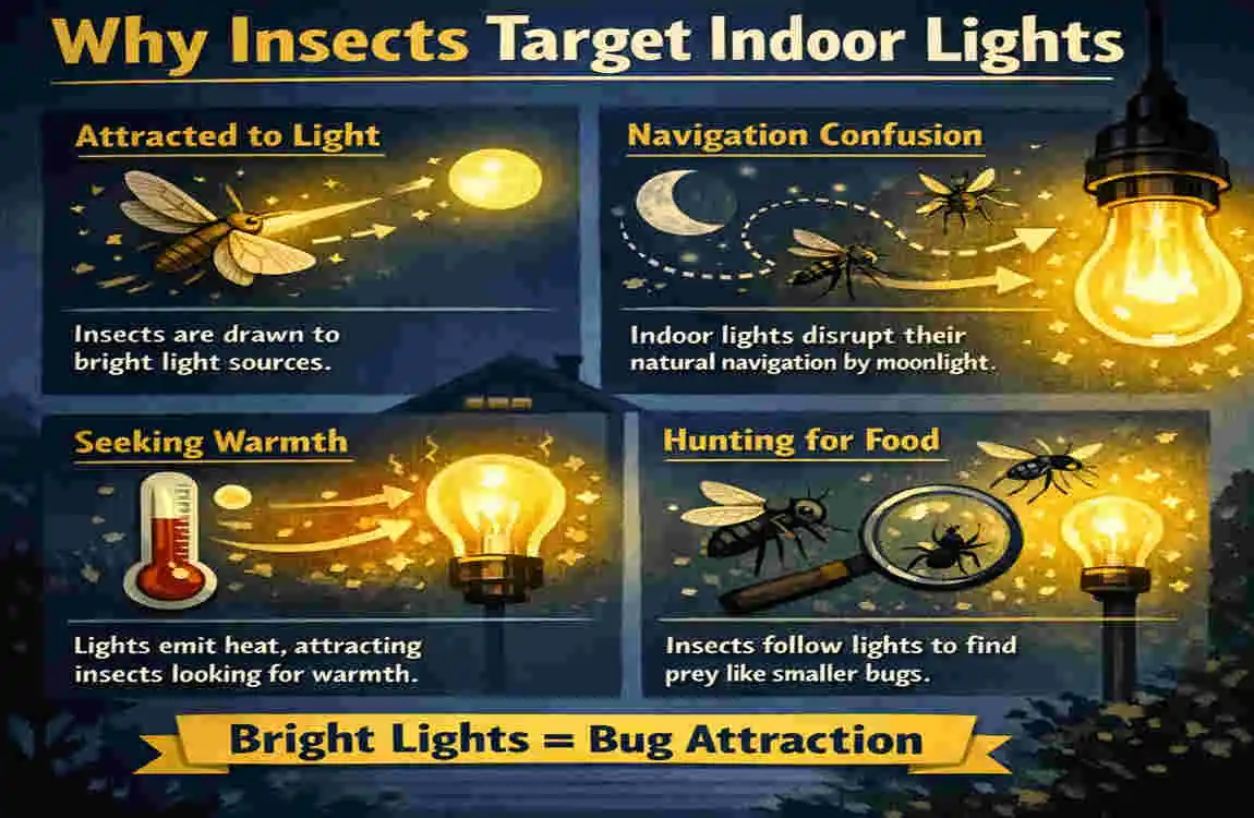 What Insects Are Attracted to Light Inside Houses? Top Home Invaders Revealed
