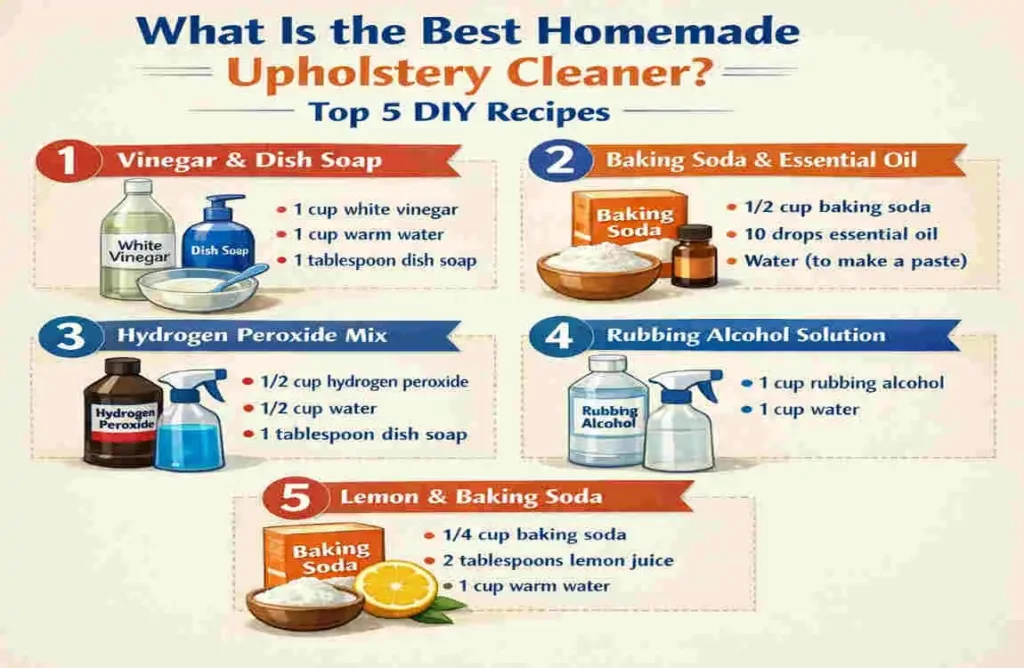 What Is the Best Homemade Upholstery Cleaner? Top 5 DIY Recipes