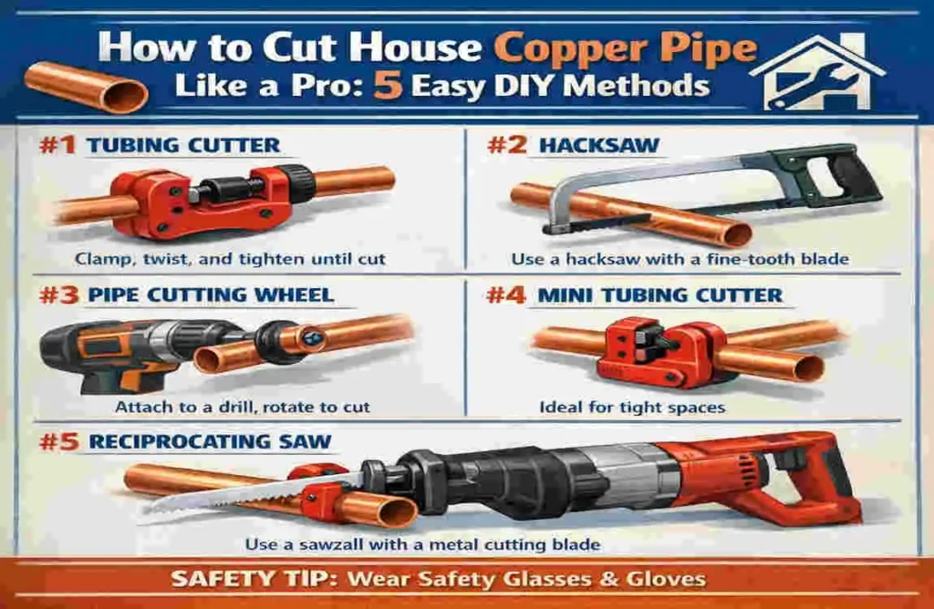 how to cut house copper pipe