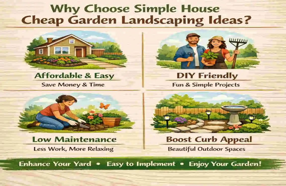 Simple house cheap garden landscaping ideas