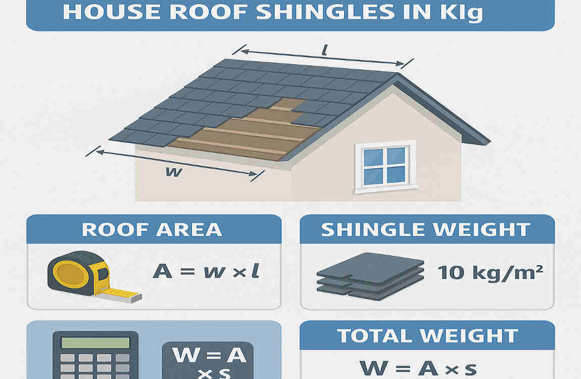 How much do house shingles weigh in kg