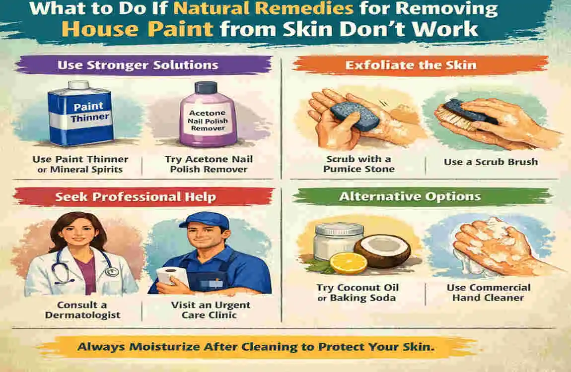How to remove house paint from skin?