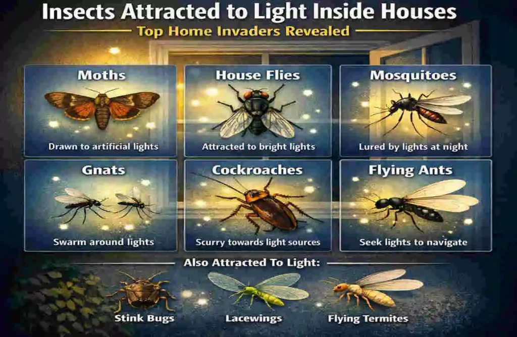 What Insects Are Attracted to Light Inside Houses? Top Home Invaders Revealed