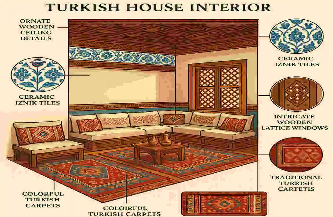 Traditional Turkish house interior