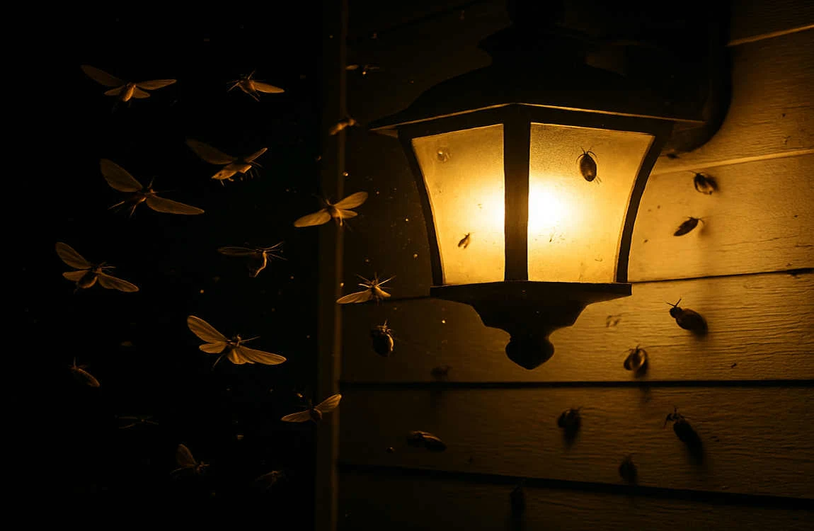 what insects are attracted to light