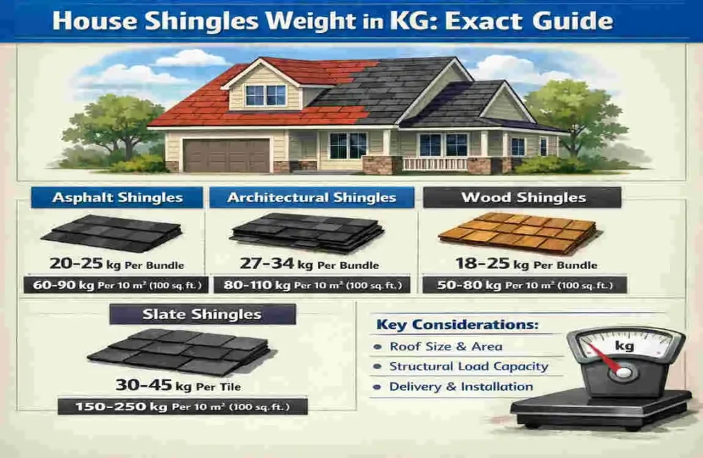 House Shingles Weight in KG: Exact Guide