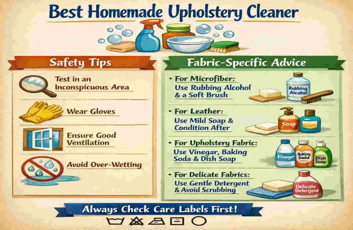 What Is the Best Homemade Upholstery Cleaner? Top 5 DIY Recipes
