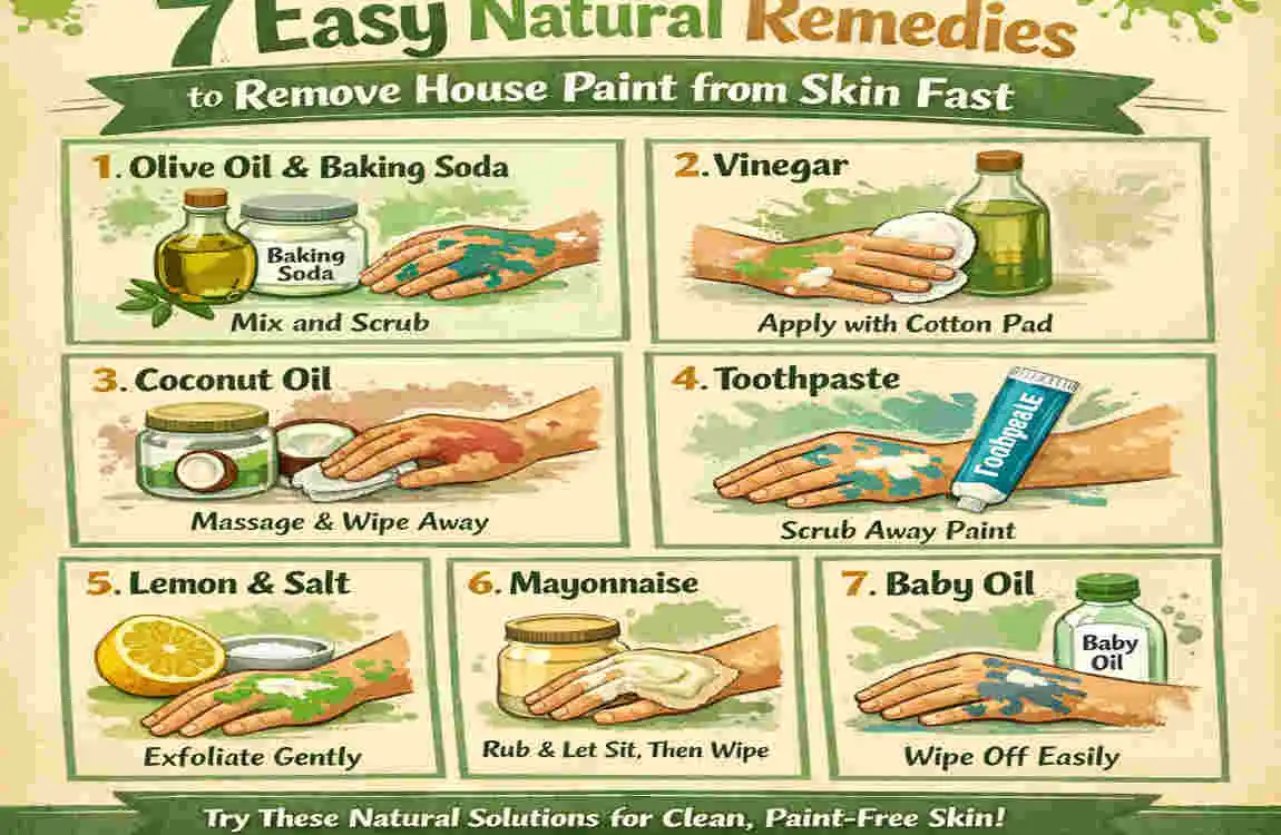 How to remove house paint from skin?