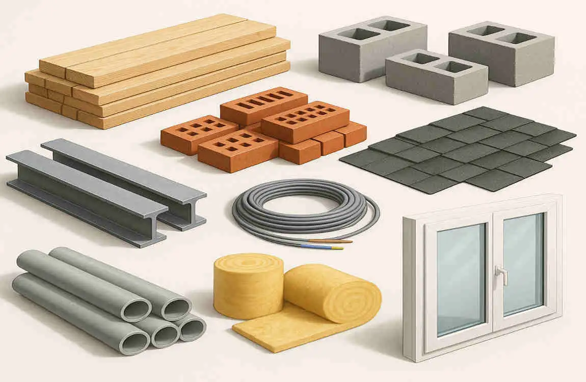 materials needed to build a house
