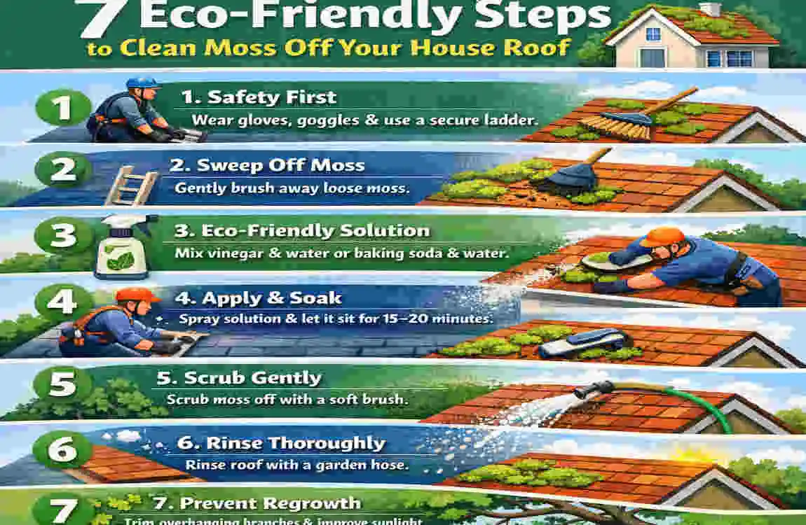 How to Clean Moss Off Your House Roof: 7 Eco-Friendly Steps for a Safe, Lasting Fix