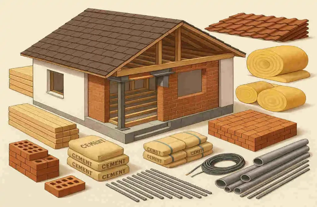 materials needed to build a house