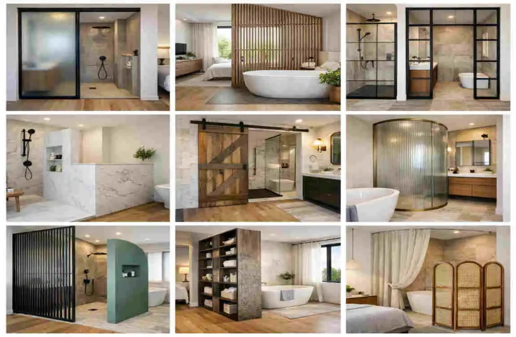 bathroom partitions for home