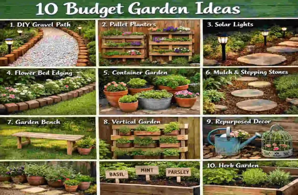 10 Simple & Cheap Garden Landscaping Ideas to Transform Your House on a Budget Simple house cheap garden landscaping ideas