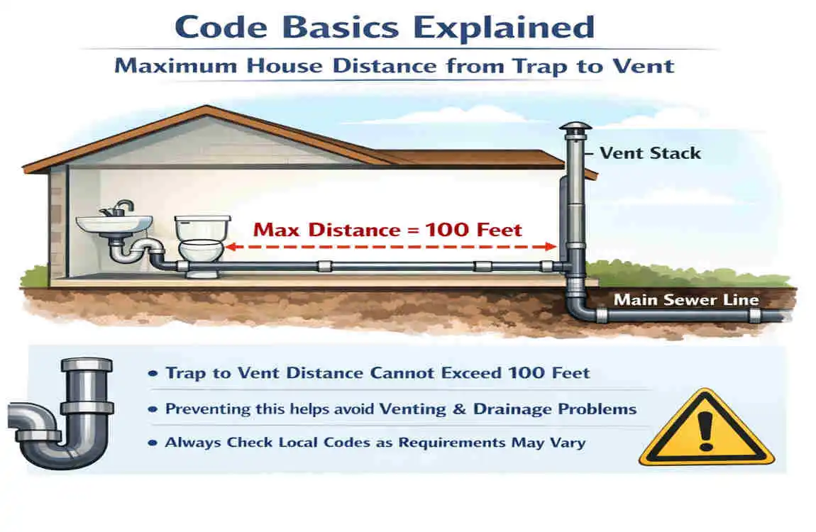 Maximum House Distance from Trap to Vent: Code Limits, Fixes & Common Mistakes