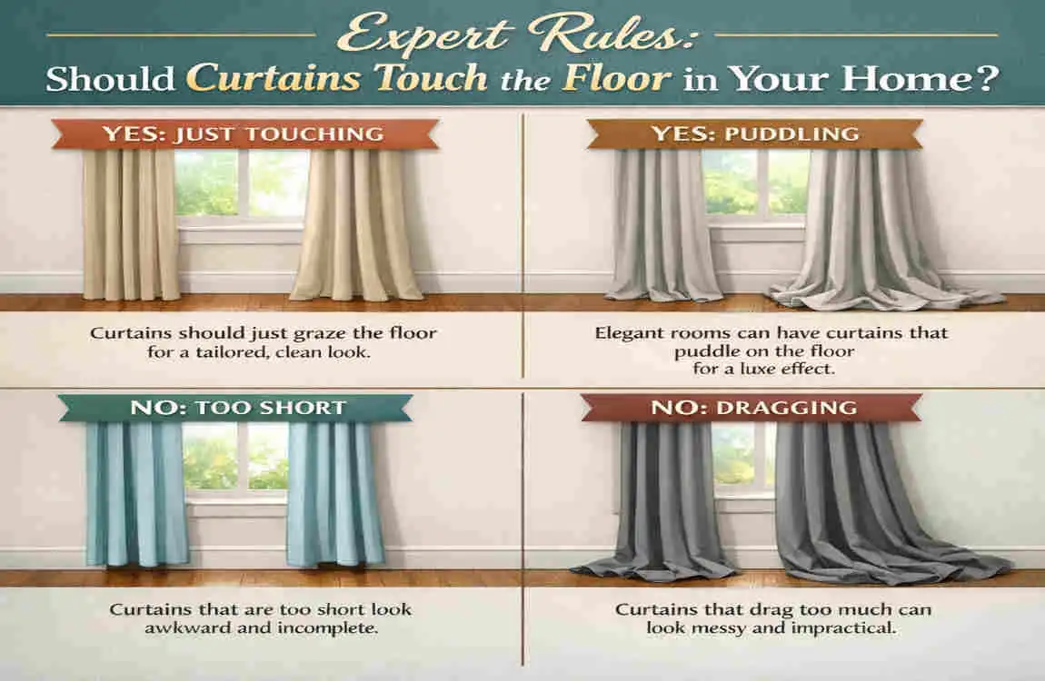 should curtains touch the floor