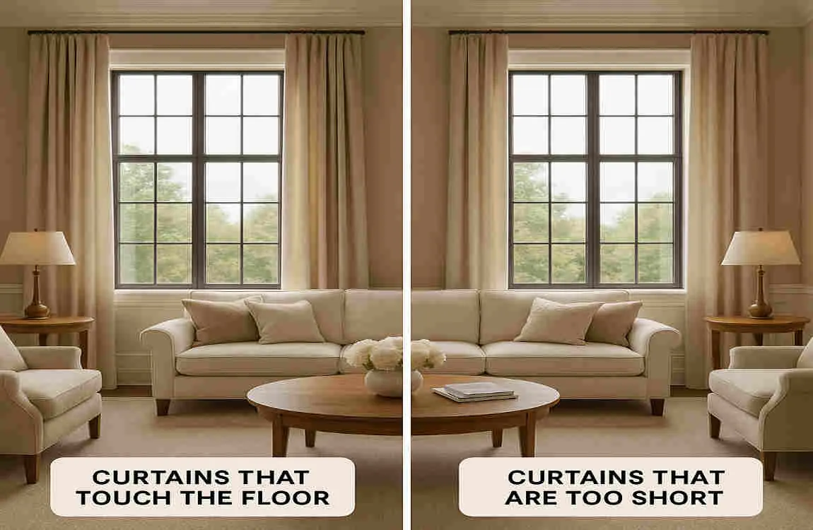 should curtains touch the floor