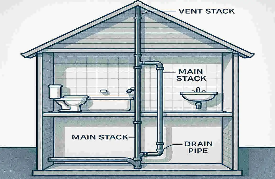 stack in house plumbing