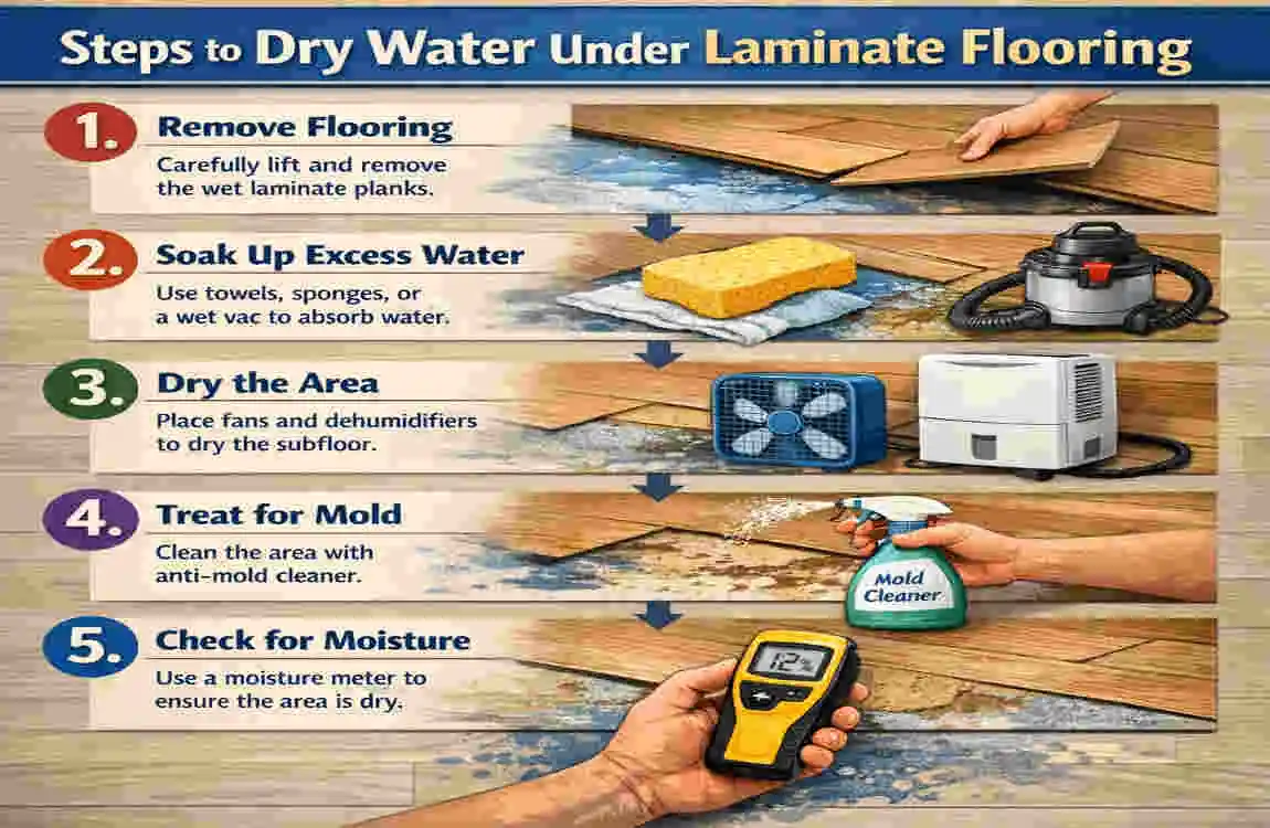 How to Dry Water Under Laminate Flooring in Your Home