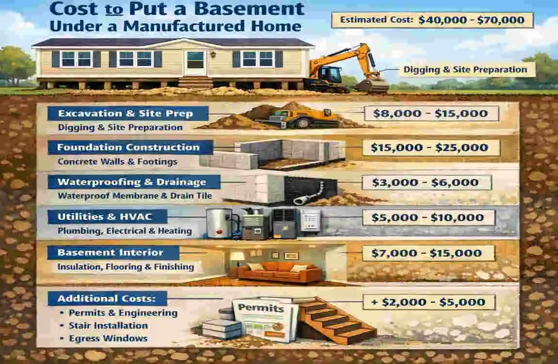 how much does it cost to put a basement under a manufactured home