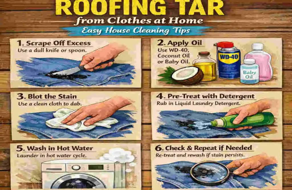how to get roofing tar off clothes
