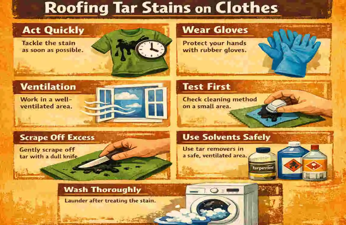 how to get roofing tar off clothes