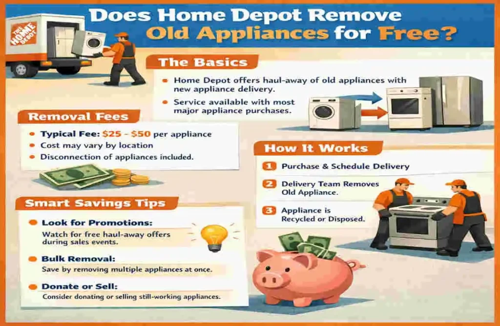 Does Home Depot Remove Old Appliances for Free? Fees, Process & Smart Savings Tips Does Home Depot Remove Old Appliances for Free? Fees, Process & Smart Savings Tips