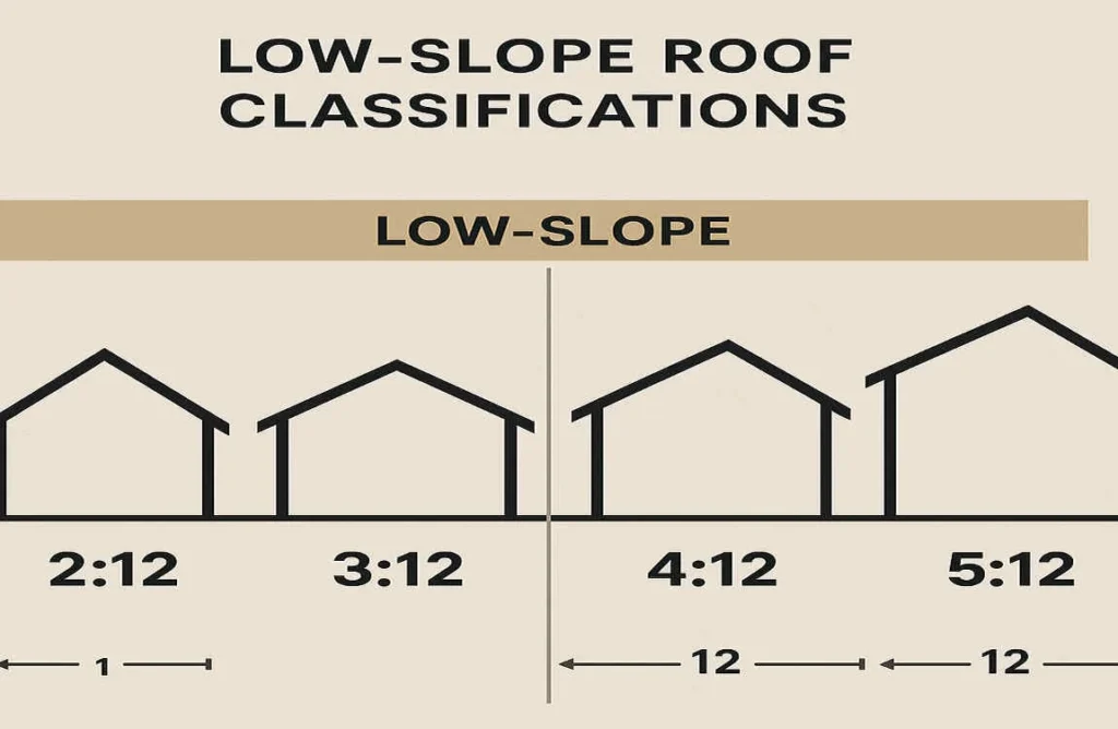 which of the following roof slope ratios qualifies as low-slope