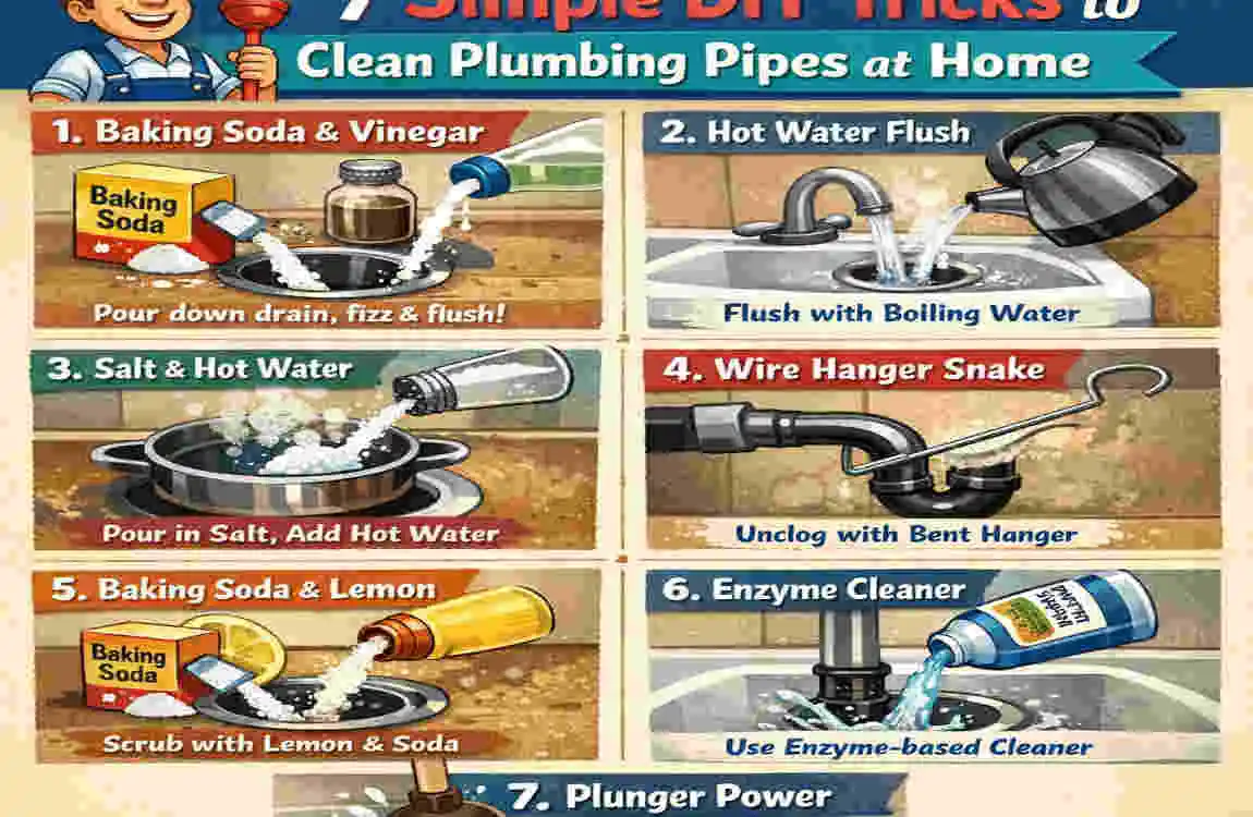 How to Clean Plumbing Pipes at Home: 7 Simple DIY Tricks for Clog-Free Drains