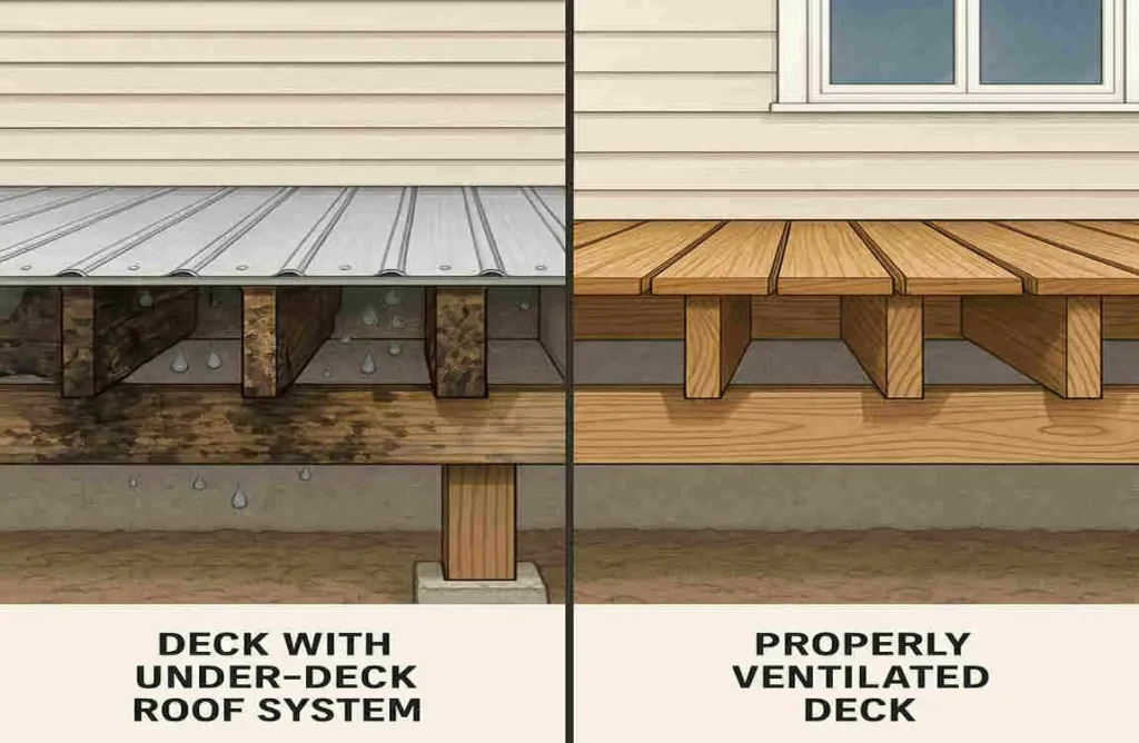 Does an Under Deck Roof Cause Joist Rot in Your House?