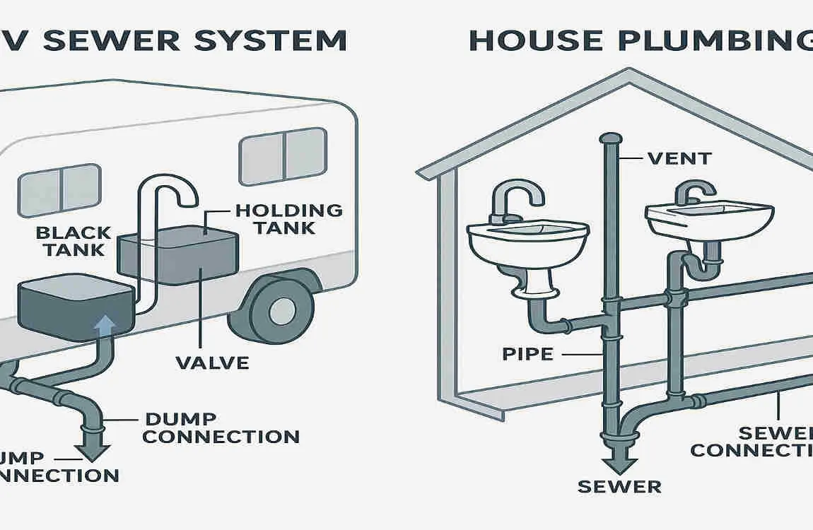 how to connect rv to house sewer