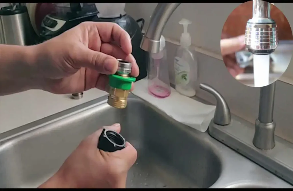 how to connect a water hose to a kitchen faucet