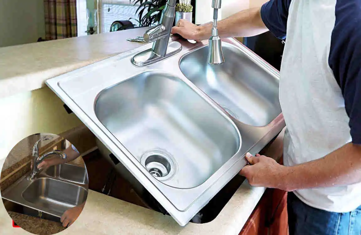 how to fix a dropped kitchen sink
