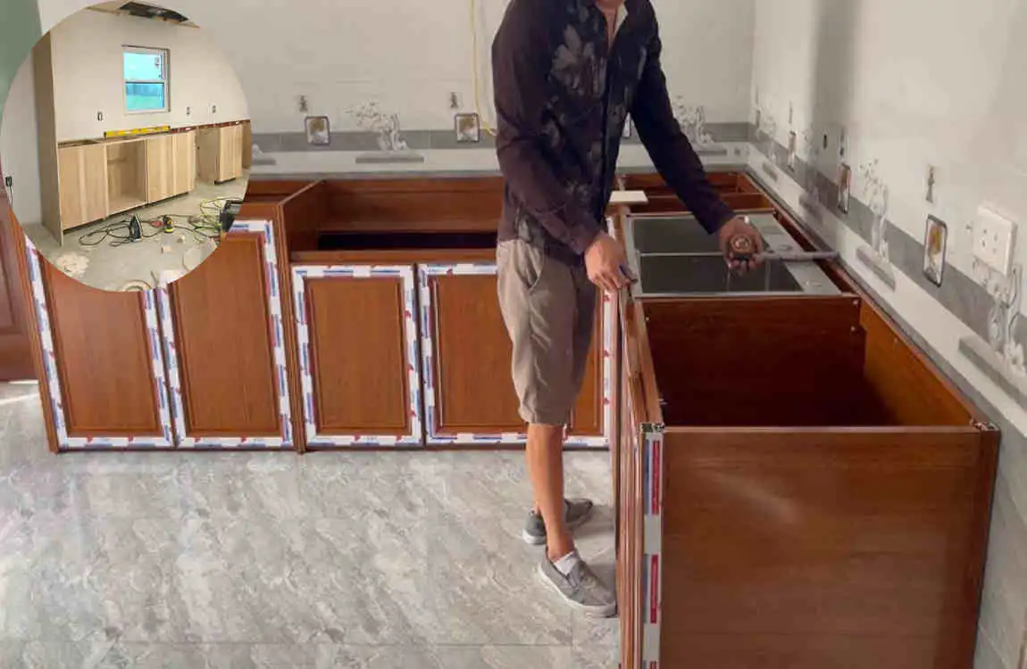 how to build kitchen counter frame