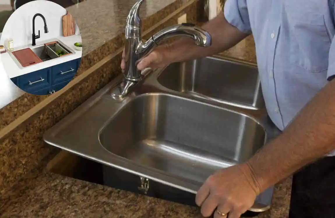 how to fix a dropped kitchen sink