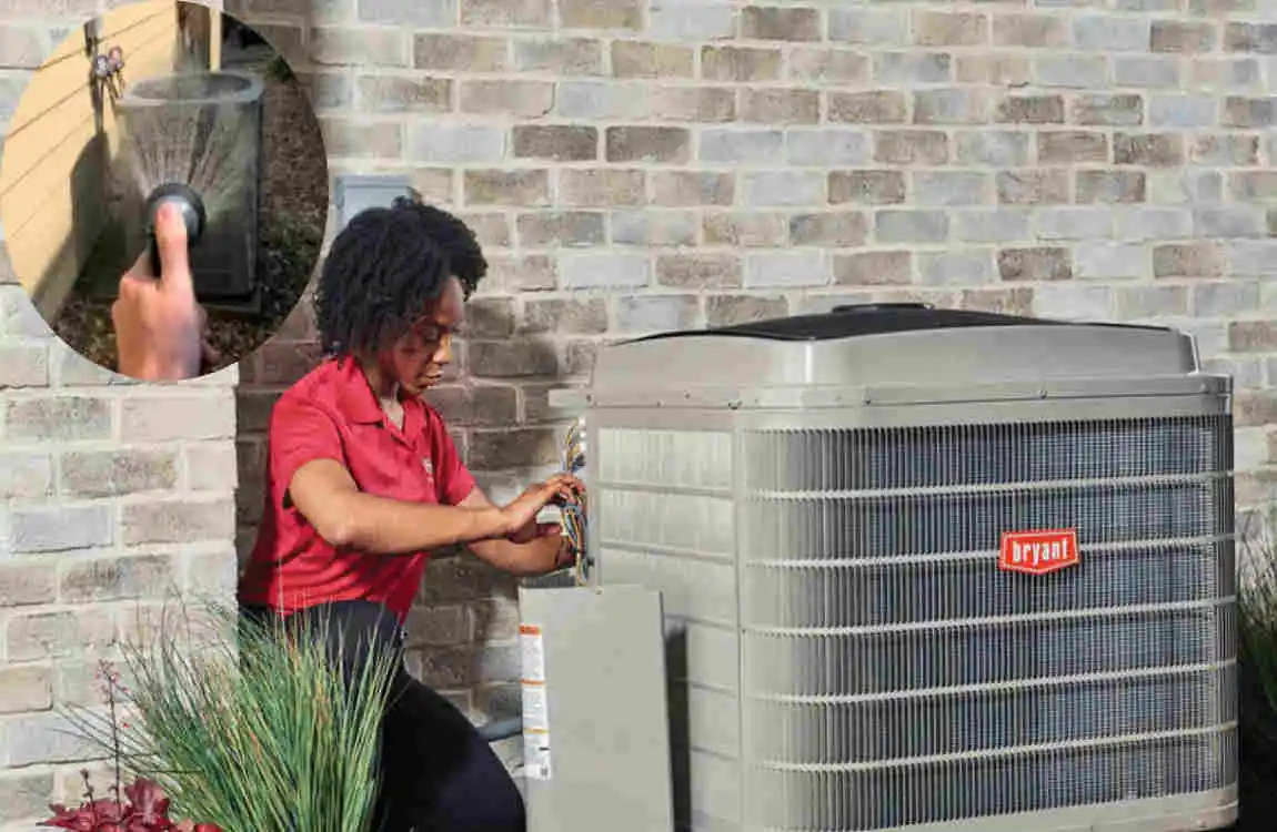 does spraying ac condenser with water help cool house