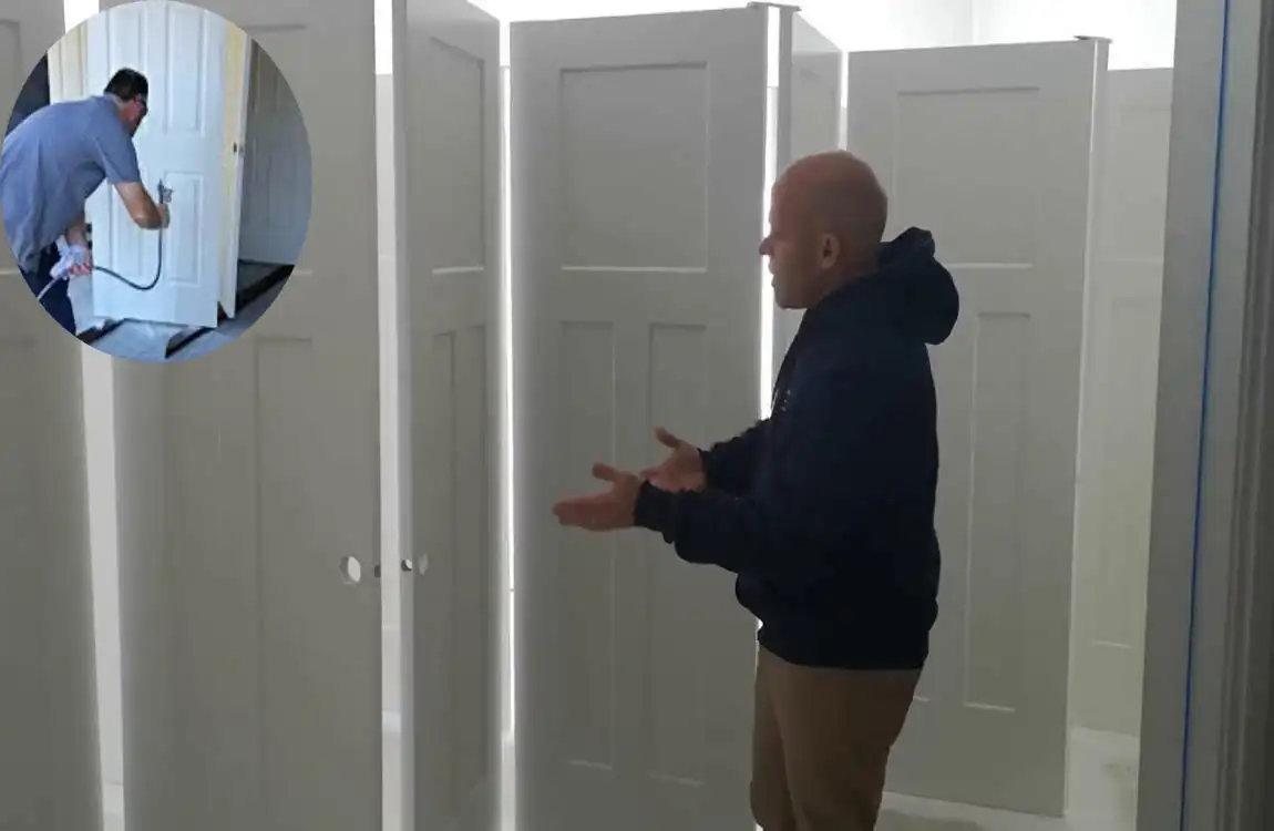 how to paint doors standing up