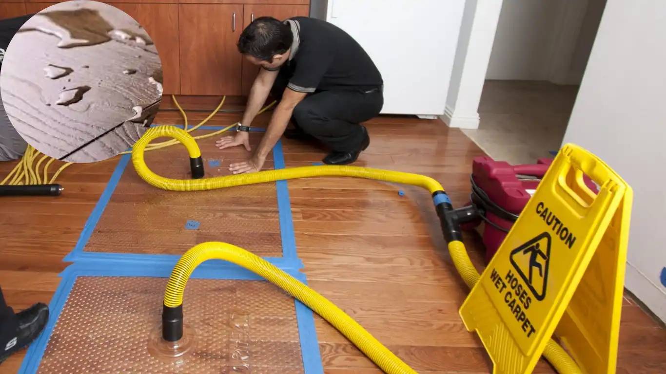 how to dry laminate flooring with water under it