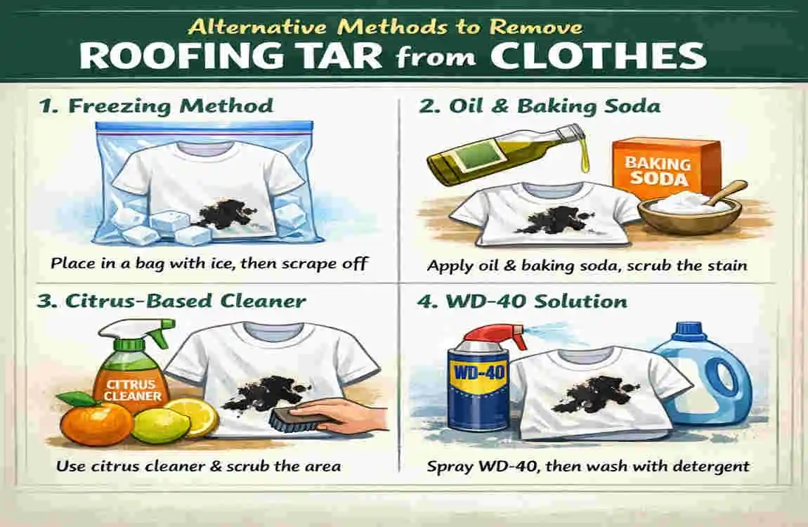 how to get roofing tar off clothes