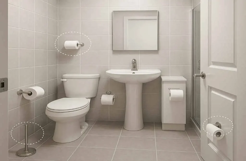 Where to Put Toilet Paper Holder in Small House Bathroom for Maximum Space