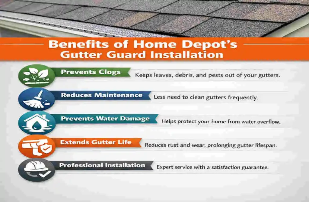 does home depot install gutter guards