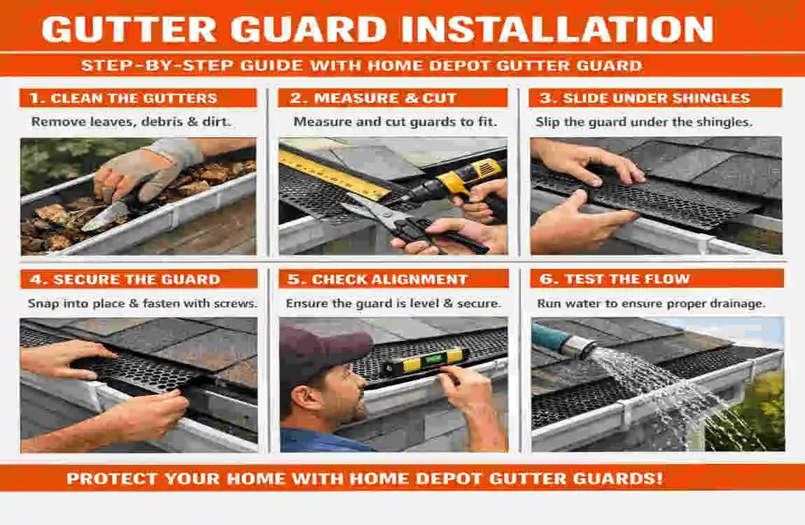 does home depot install gutter guards