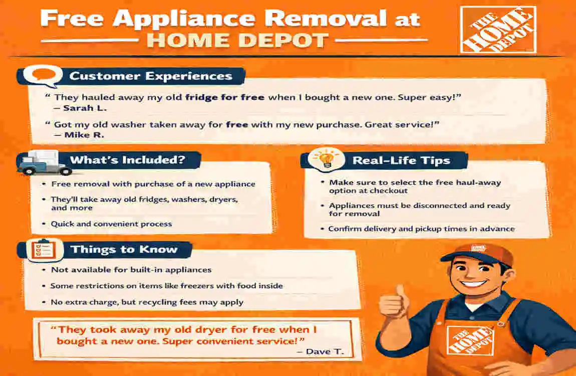 does home depot remove old appliances for free