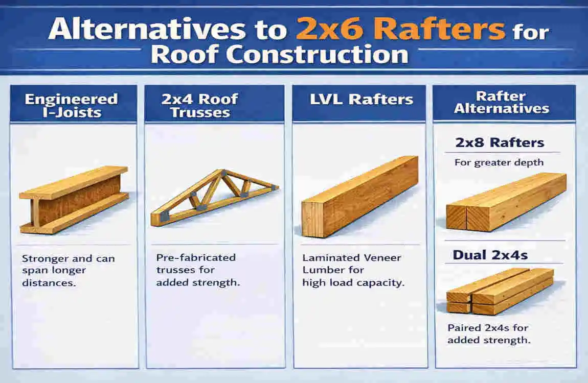how far can you span a 2x6 for a roof