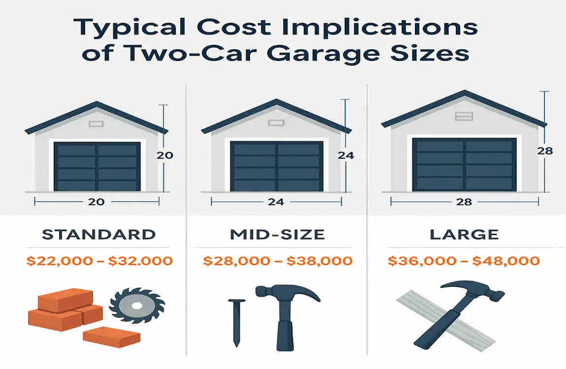 how many square feet is a two car garage