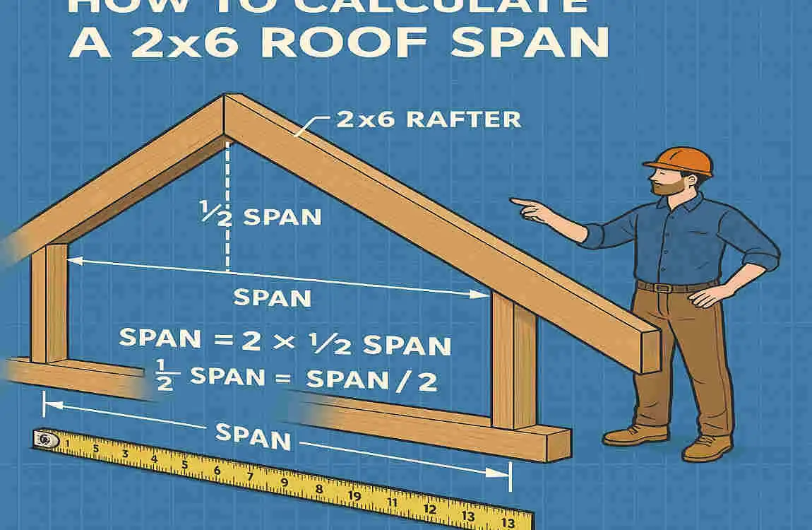 how far can you span a 2x6 for a roof