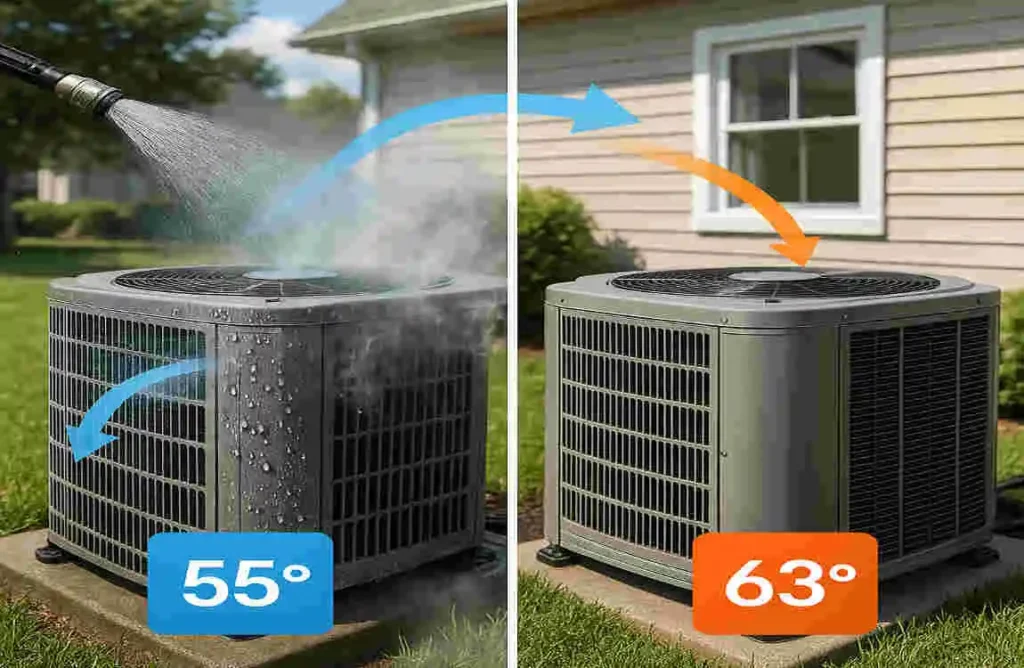 Does Spraying AC Condenser with Water Cool Your House Faster?