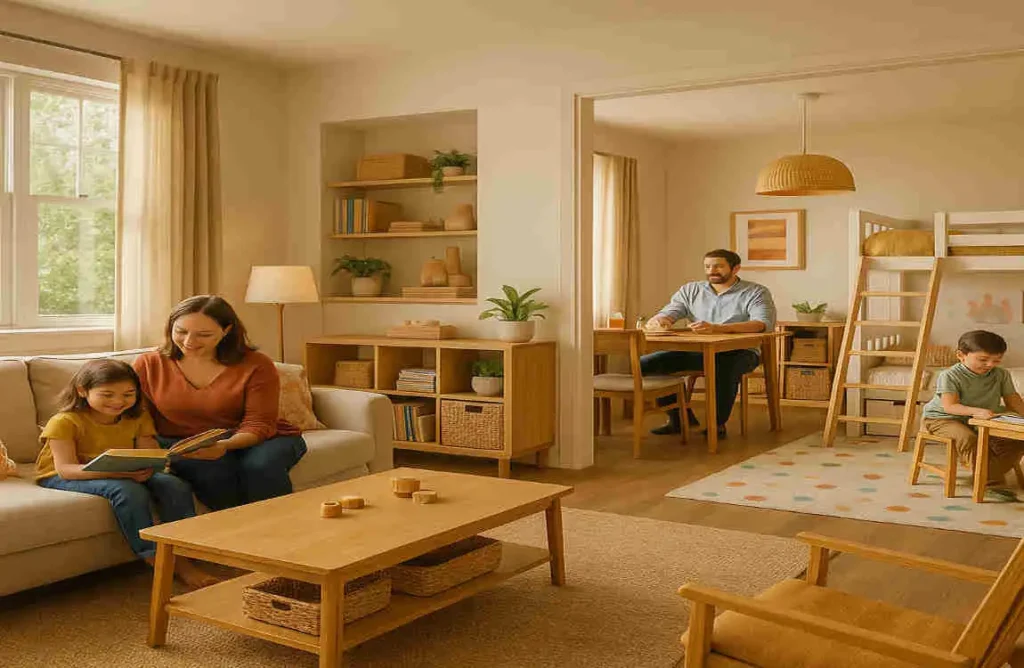 Maximizing Comfort and Space: How a Family of Four Thrives in a Three-Bedroom Home